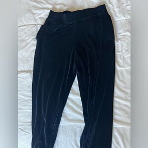 Dark Navy Fabletics velvet joggers